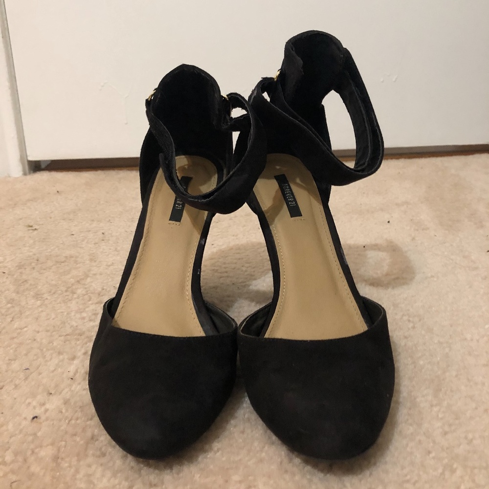 Forever 21 Black High Heel Wedges